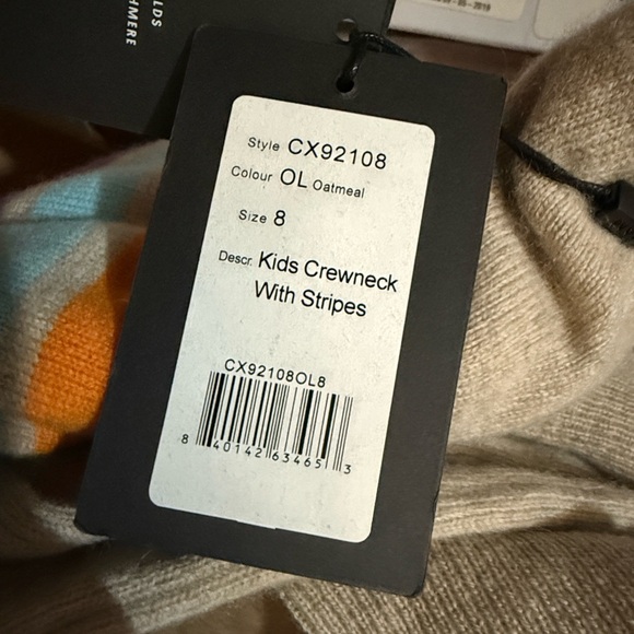 NAADAM kids 100% cashmere oatmeal sweater 7-8 - Picture 9 of 14